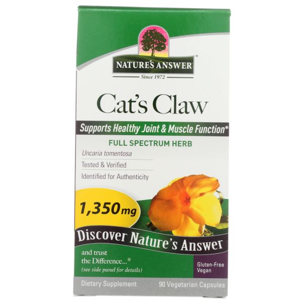 NATURES ANSWER: Herb Cat’s Claw Inner Bark, 90 vc