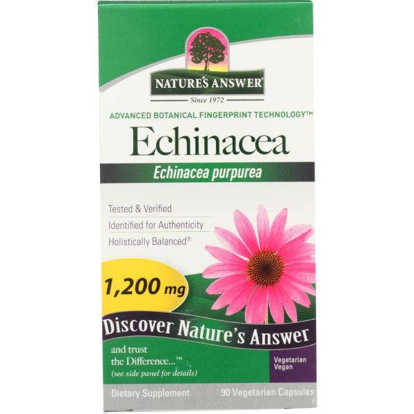 NATURES ANSWER: Echinacea Herb Vegetarian Capsules, 90 vc