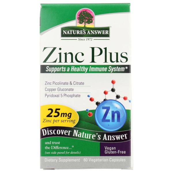 NATURES ANSWER: Zinc Plus, 60 vc
