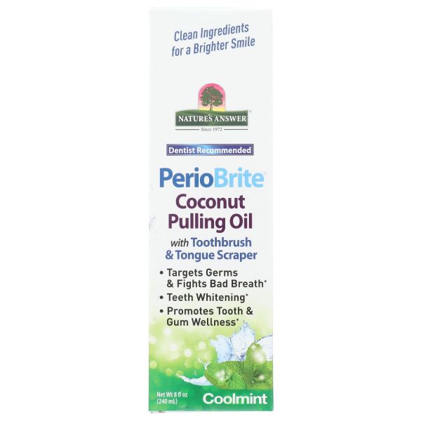 NATURES ANSWER: Periobrite Coconut Pulling Oil, 8 oz