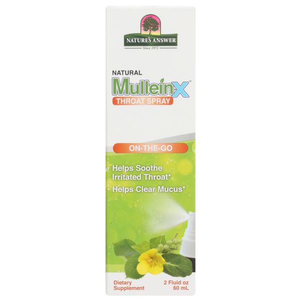 NATURES ANSWER: Mullein X Throat Spray On The Go, 2 fo