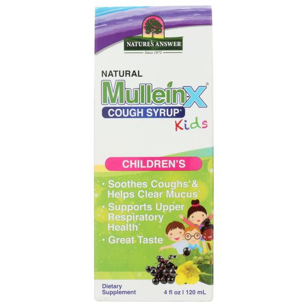 NATURES ANSWER: Kids Natural Mullein X Cough Syrup, 4 fo