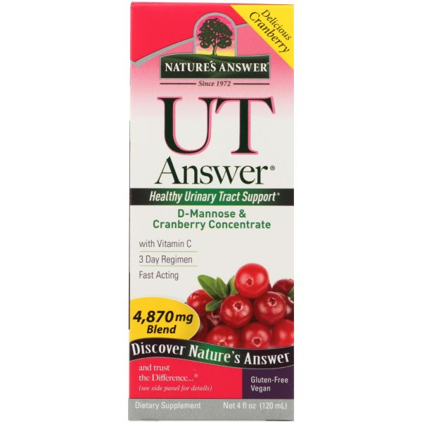 NATURES ANSWER: UT Answer D-Mannose & Cranberry Concentrate 4870 mg, 4 Oz