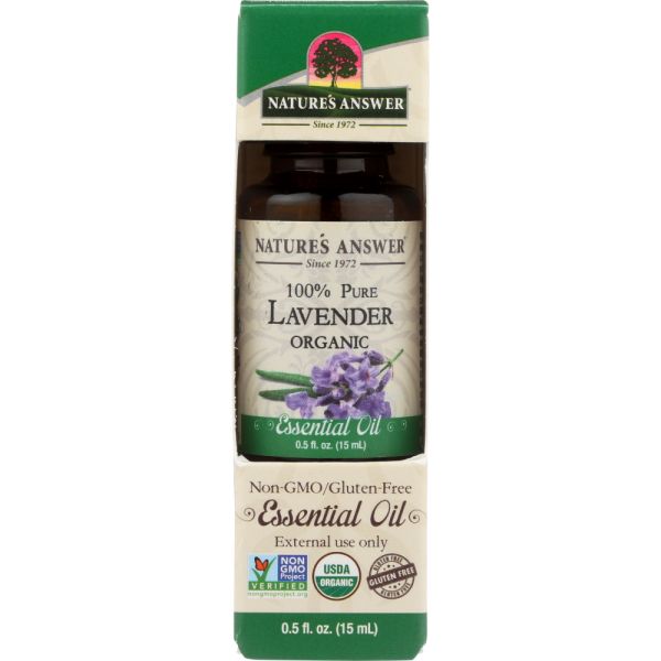 NATURES ANSWER: Organic Lavender Essential Oil, .5 oz