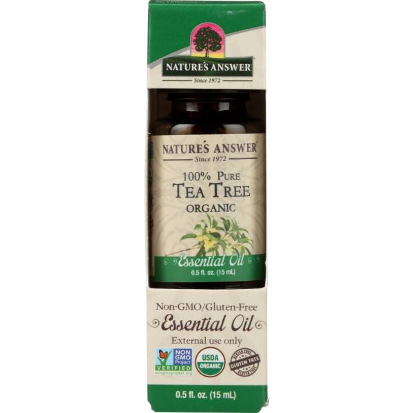 NATURES ANSWER: Essential Oil Organic Tea Tree, 0.5 oz