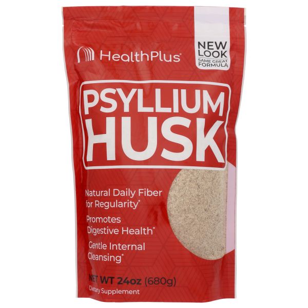 HEALTH PLUS: 100% Pure Psyllium Husk, 24 Oz