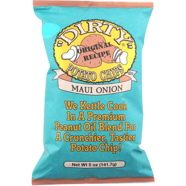 DIRTY POTATO CHIP: Chip Potato Onion Maui, 5 oz
