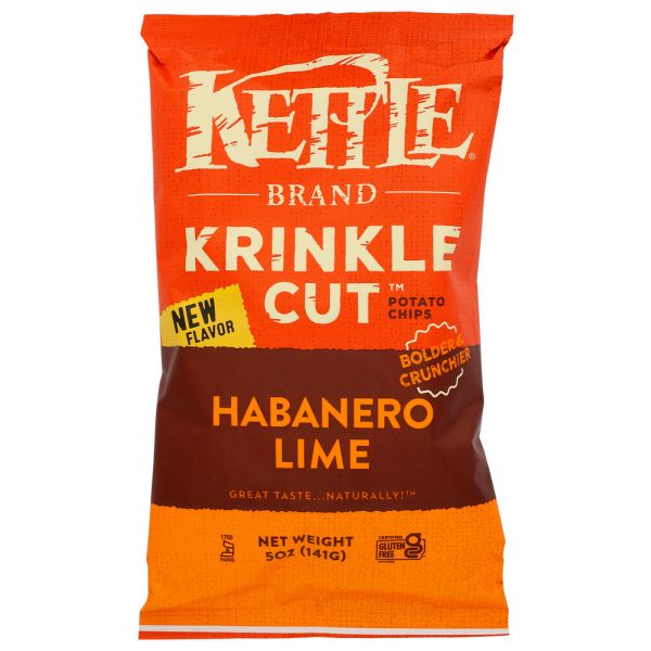KETTLE FOODS: Krinkle Cut Habanero Lime Chips, 5 oz