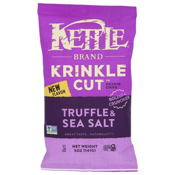 KETTLE FOODS: Krinkle Cut Truffle and Sea Salt, 5 oz