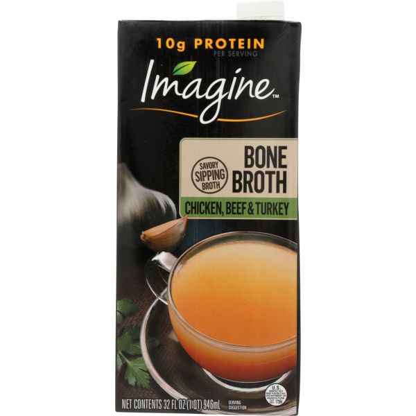 IMAGINE: Chicken Beef And Turkey Bone Broth, 32 fo
