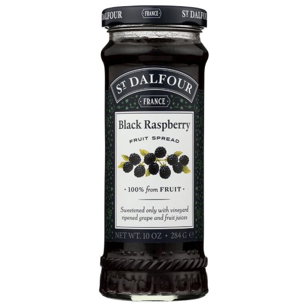 ST DALFOUR: Black Raspberry Fruit Spread, 10 oz