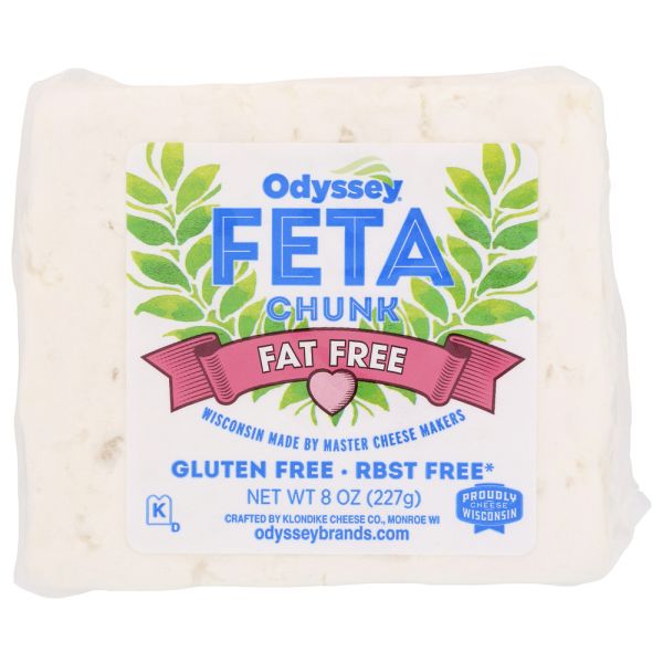 ODYSSEY: Fat Free Feta Chunk Cheese, 8 oz