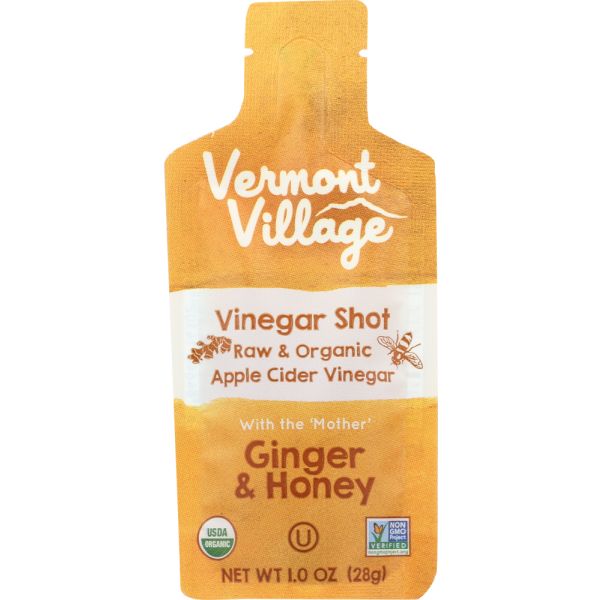 VERMONT VILLAGE: Vinegar Shot Ginger & Honey Drink, 1 oz