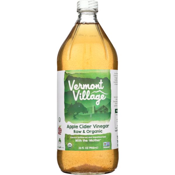 VERMONT VILLAGE: Raw & Organic Apple Cider Vinegar, 32 oz