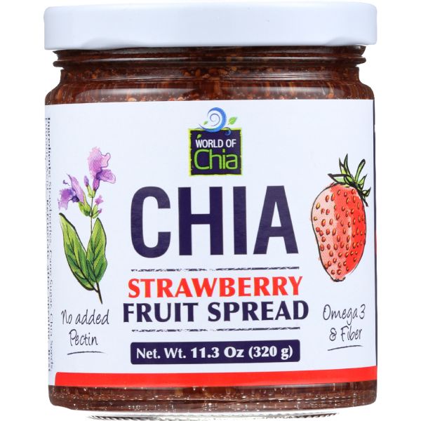 WORLD OF CHIA: Chia Spread Strawberry, 11.3 oz