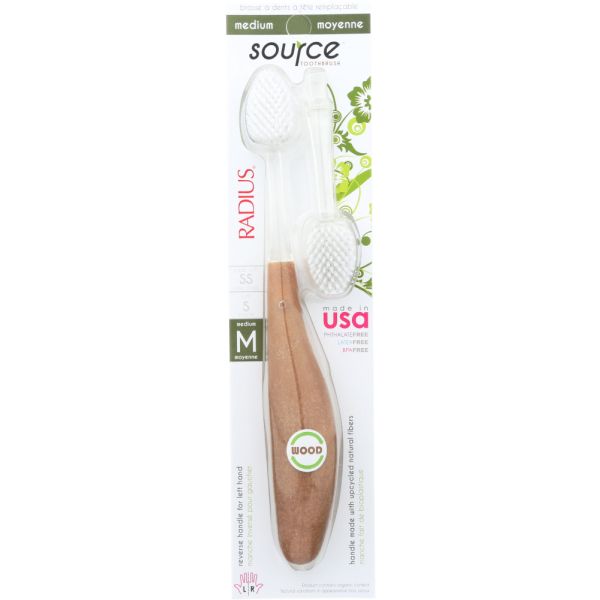 RADIUS: Source Toothbrush with Replacement Head Medium Bristle, 1 ea