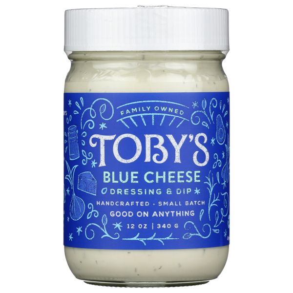 TOBYS: Blue Cheese Dressing And Dip, 12 oz