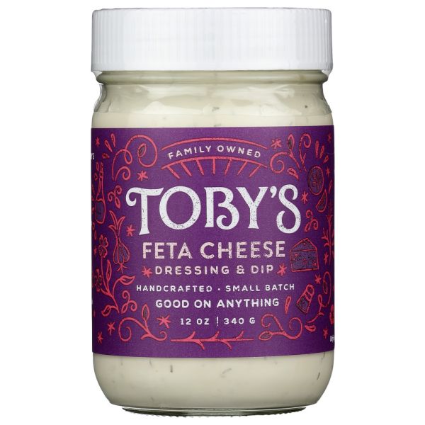 TOBYS: Feta Cheese Dressing And Dip, 12 oz