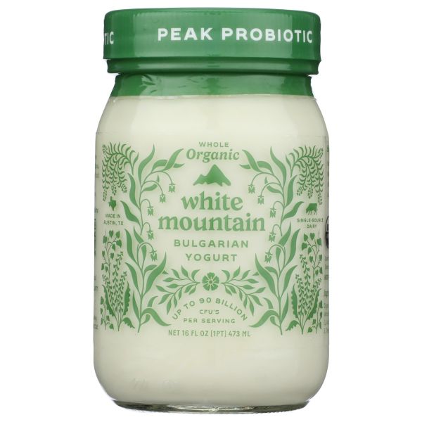 WHITE MOUNTAIN: Organic Whole Milk Bulgarian Probiotic Yogurt, 16 oz