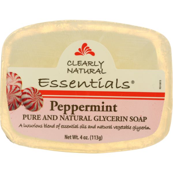 CLEARLY NATURAL: Soap Bar Glycerin Peppermint, 4 oz