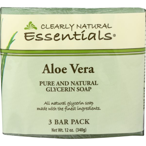 CLEARLY NATURAL: Soap Bar 3 Pk Aloe Vera, 12 oz