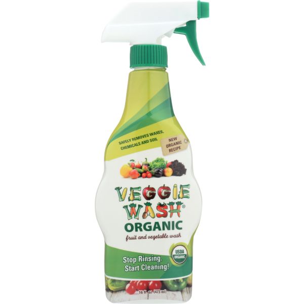 VEGGIE WASH: Organic Fruit and Vegetable Wash, 16 oz