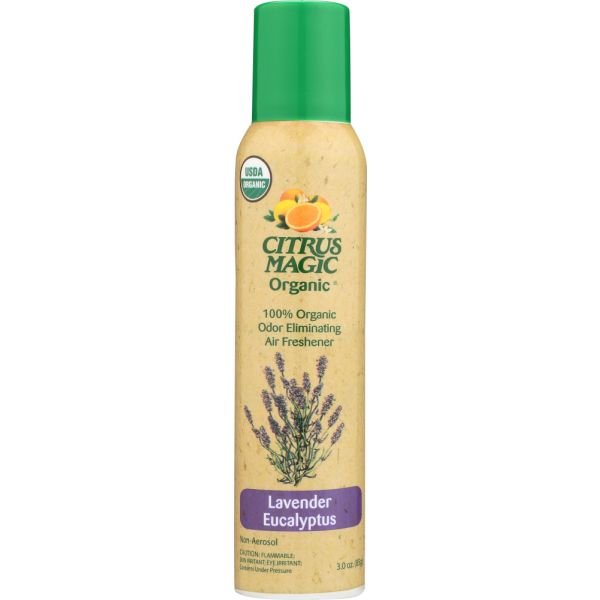 CITRUS MAGIC: Organic Air Freshener Spray Lavender Eucalyptus, 3.5 oz