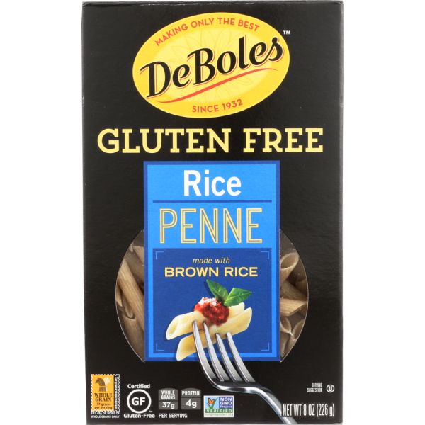 DEBOLES: Gluten Free Penne Rice Pasta, 8 oz