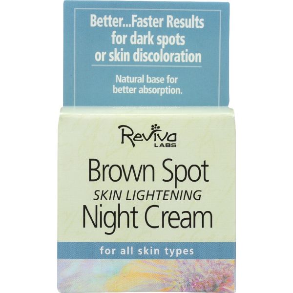 Reviva Labs Brown Spot Skin Lightening Night Cream, 1.5 Oz