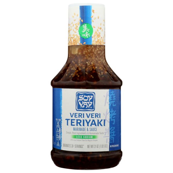 SOY VAY: Less Sodium Veri Veri Teriyaki Marinade & Sauce, 21 oz