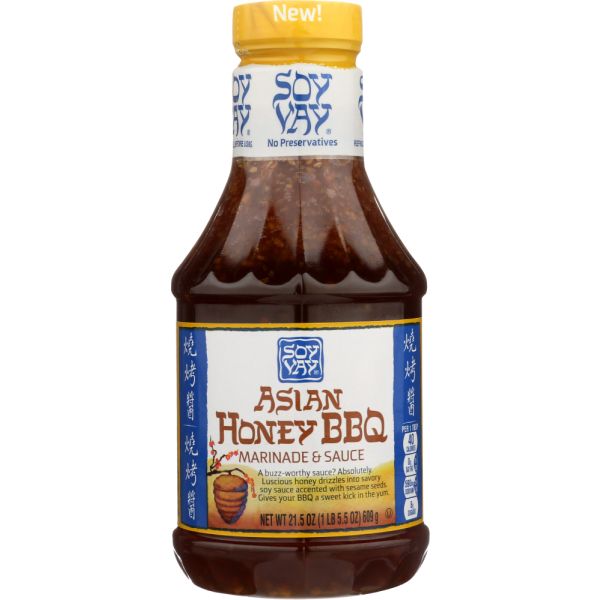 SOY VAY: Asian Honey BBQ Marinade & Sauce, 21.50 oz