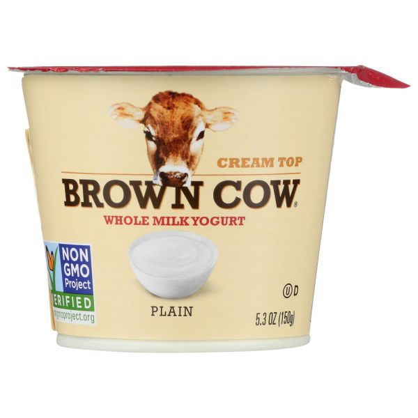 BROWN COW: Yogurt Plain Smooth and Creamy Cream Top, 5.3 oz