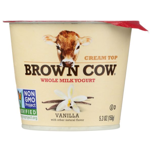 BROWN COW: Yogurt Vanilla Smooth and Creamy Cream Top, 5.3 oz