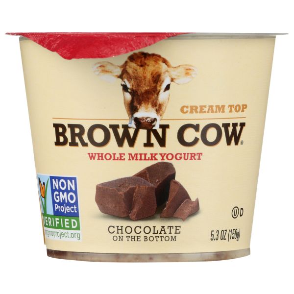 BROWN COW: Yogurt Chocolate On The Bottom Cream Top, 5.3 oz