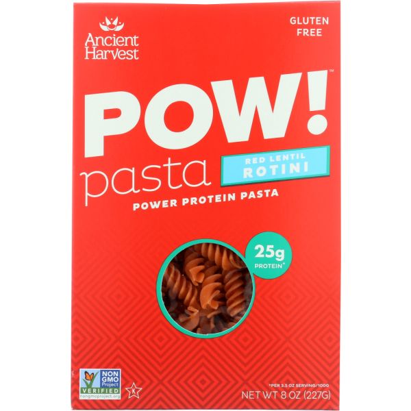 ANCIENT HARVEST: Plant Based Protein Pasta Red Lentil Rotini, 8 oz