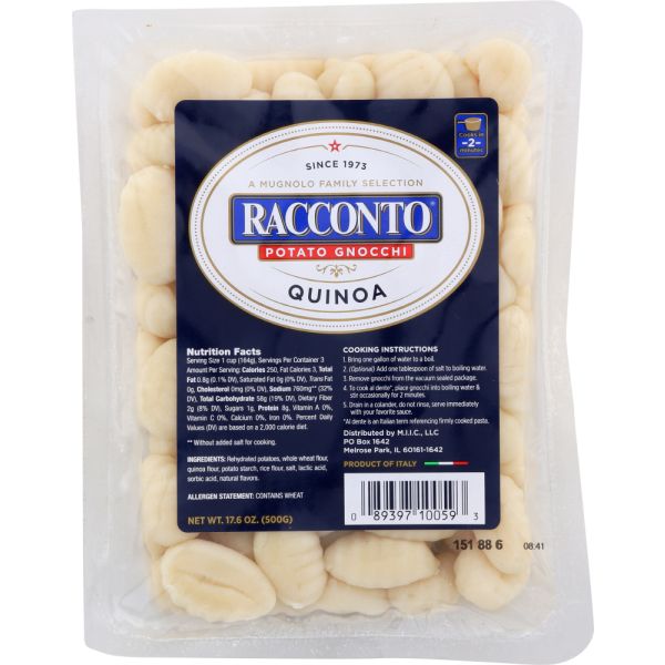 RACCONTO: Potato Gnocchi Quinoa, 17.6 oz