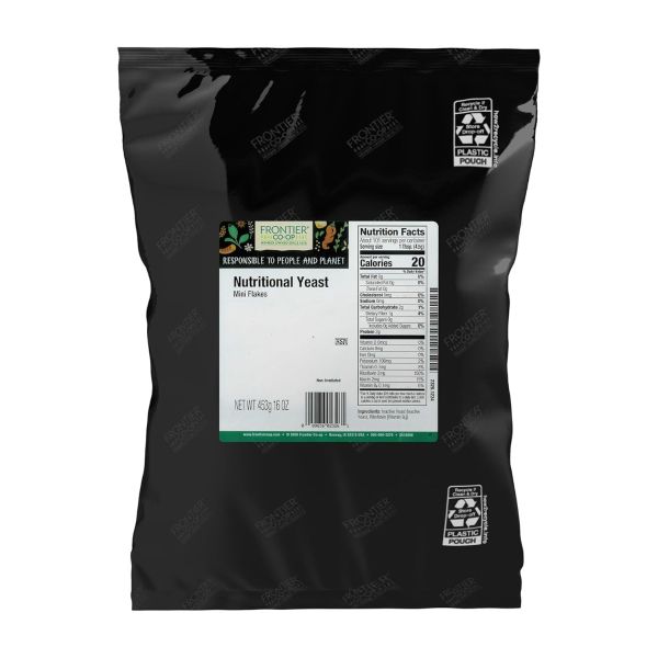 FRONTIER BULK: Nutritional Yeast Mini Flakes, 16 oz