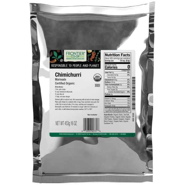 FRONTIER BULK: Organic Chimichurri Marinade, 16 oz