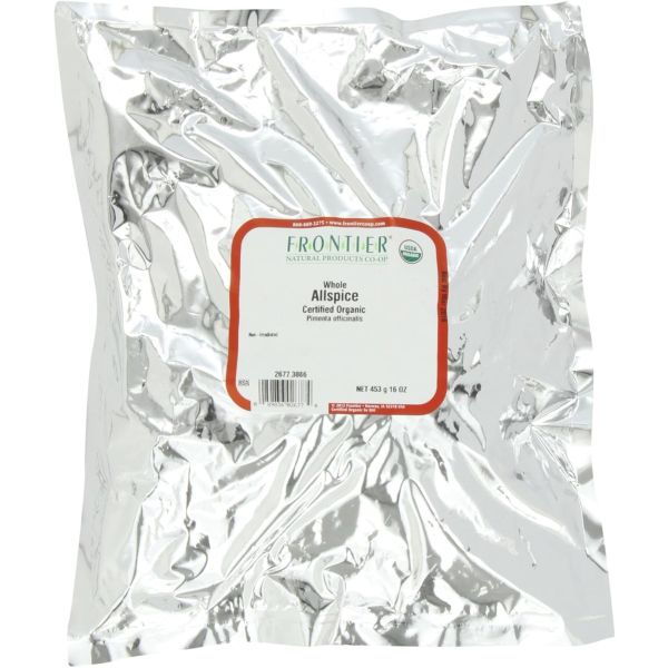 FRONTIER HERB: Organic Allspice Whole, 16 oz