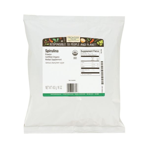 FRONTIER HERB: Organic Spirulina Powder, 16 oz