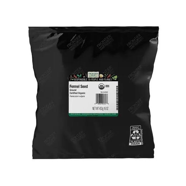 FRONTIER BULK: Organic Fennel Seed Ground, 16 oz