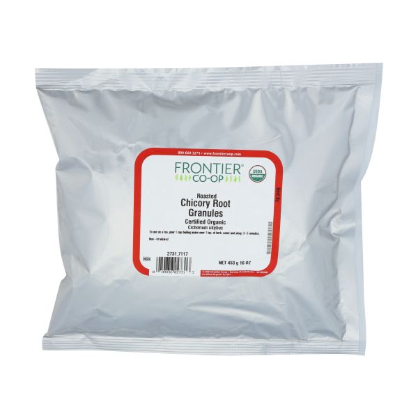 FRONTIER HERB: Organic Roasted Chicory Root Granules, 16 oz