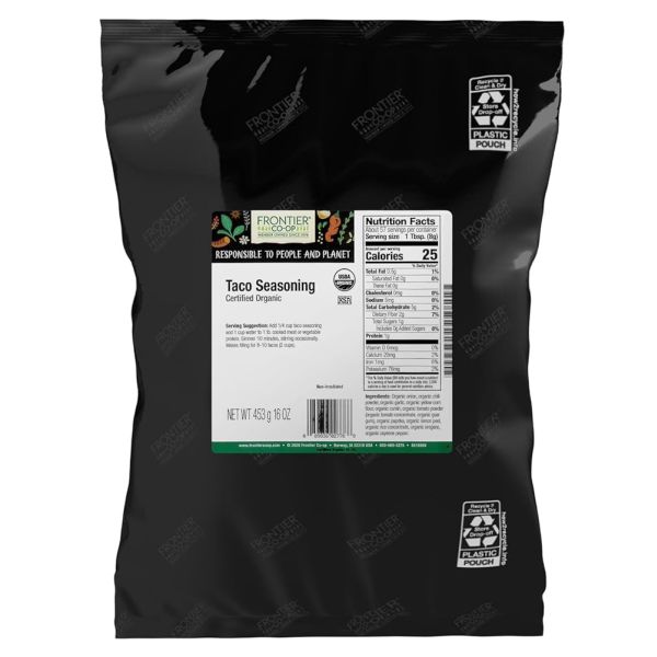 FRONTIER BULK: Organic Taco Seasoning, 16 oz