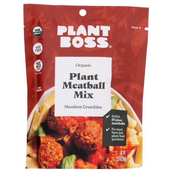 PLANT BOSS: Plant Meatball Mix, 3.35 OZ