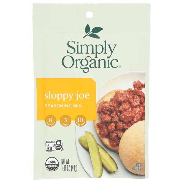 SIMPLY ORGANIC: Sloppy Joe Seasoning Mix, 1.41 oz