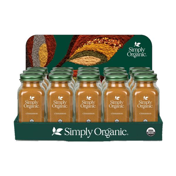 SIMPLY ORGANIC: Ground Cinnamon 15 Count Display, 1 ds