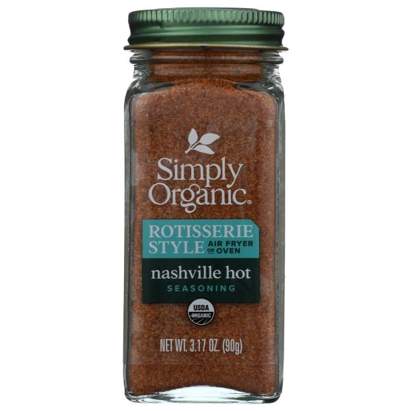 SIMPLY ORGANIC: Nashville Hot Rotisserie Style Seasoning, 3.17 oz.