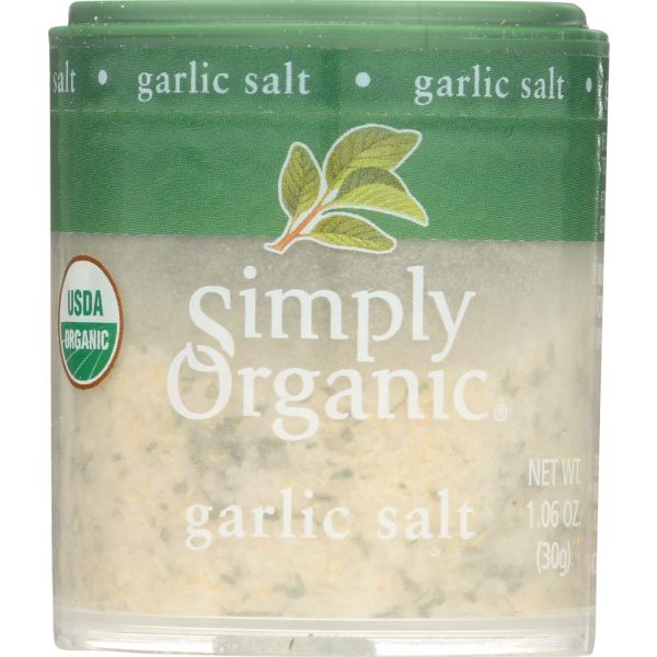 SIMPLY ORGANIC: Organic Garlic Salt Mini, 1.06 oz