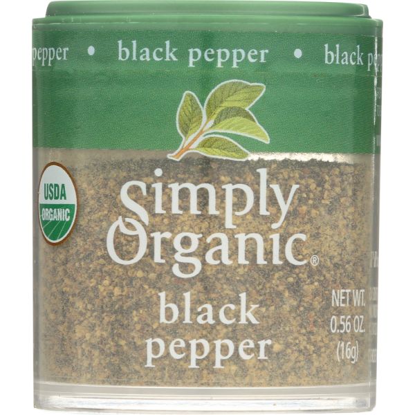 SIMPLY ORGANIC: Black Pepper Mini, 0.56 oz