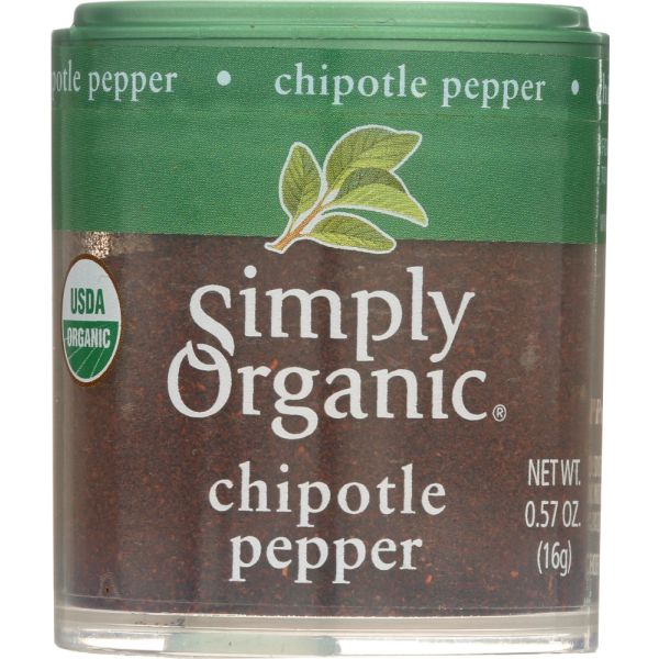 SIMPLY ORGANIC: Chipotle Pepper Mini, 0.57 oz